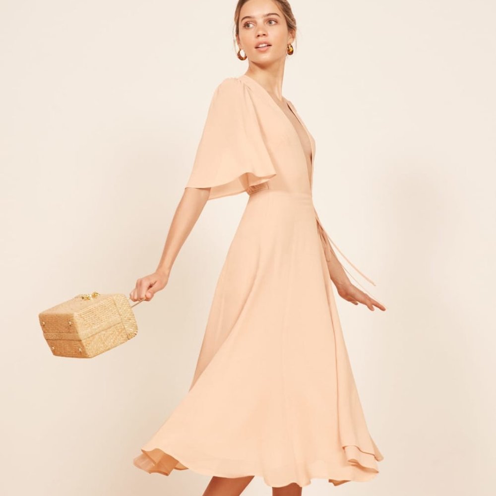 Reformation Rhodes Dress Blush (NEW with tags NWT)